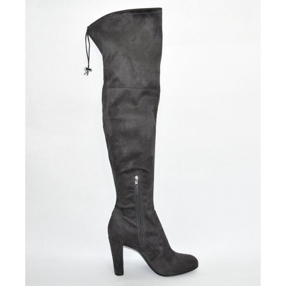 New! Sam Edelman 'Kent' Size 10 Over-the-Knee Dark Gray Suede Boots OTK T9 - Picture 4 of 6
